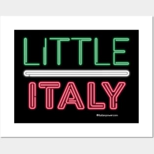 LITTLE ITALY neon sign Posters and Art